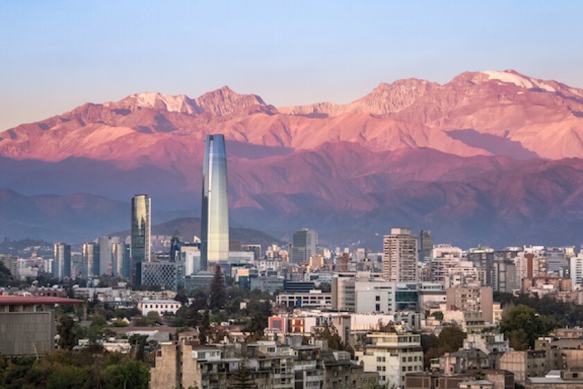 Santiago de Chile, Chile, skyline, Andes, skyscraper, LatAm, 575