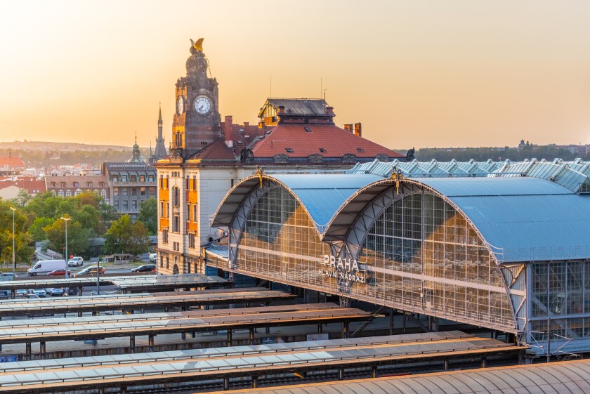 Prague Main Train Station, Hlavni nadrazi, Prague, Czech Republic.