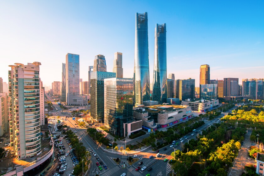 sky line of Tel Aviv towers and aerial israel