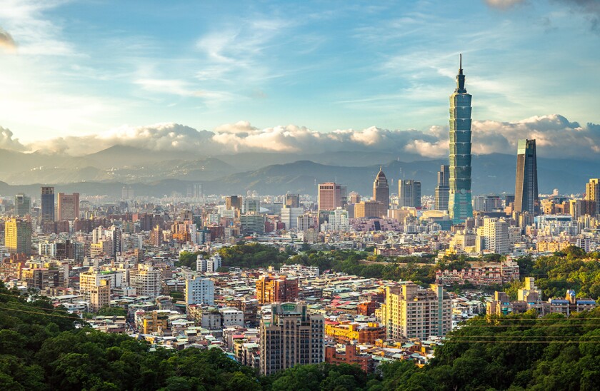 Panoramic view of Taipei City, taiwan