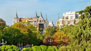 Parterre garden in Buen Retiro Park - Madrid, Spain