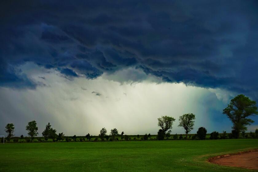 Calm before a Storm - Thunderstorm with dark angry clouds in Grimsby, England