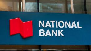 Ottawa, Canada - November 10, 2022: National Bank of Canada building signboard in downtown