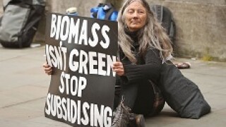 Drax biofuel biomass climate protest 2017 woman from PA 230x150