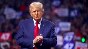 GLENDALE, ARIZONA, USA - 23 August 2024 - Former President of the United States Donald Trump speaking with attendees at an Arizona for Trump rally at