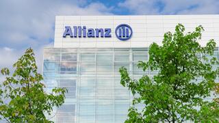 Munich, Germany - August 22, 2014: Modern headquarters and office building of Allianz SE insurance company and financial investment group