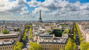 Skyline of Paris with Eiffel Tower