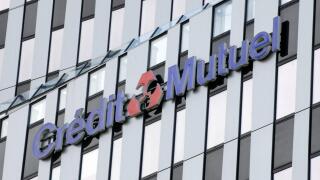 Bank, Credit Mutuel in StraBburg , Elsass , Frankreich . Juni 17, 2024.