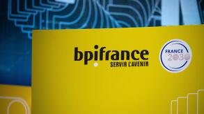 Paris, France. 10th Oct, 2024. ILLUSTRATION BPI LOGO during the 10th edition of the Bpifrance Inno Generation (BIG) event, at the Accor Arena - Palais Omnisports de Paris-Bercy, on October 10, 2024. Photo by Eliot Blondet/ABACAPRESS.COM Credit: Abaca Pres