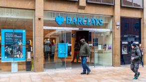 Exterior of Barclays Bank in High Street, Coventry, West Midlands, UK.