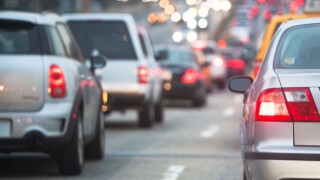 Traffic jam through New York City