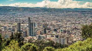 Skycrapers in Bogota city, Colombia.