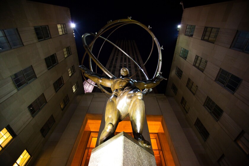 Atlas Statue at Rockefeller Center in New York City