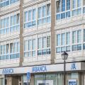 VIVEIRO, SPAIN - SEPTEMBER 1, 2022: Abanca bank branch office in Viveiro, Lugo province, Spain. Abanca is a Spanish bank based in Galicia, created in