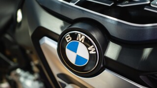 Bangkok, Thailand - February 13, 2019: BMW logo on motorcycle.