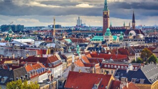 Copenhagen Denmark skyline from Alamy 18Jun24 575x375