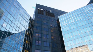 Coface building at the La Defense business center outside Paris France Dec 2003