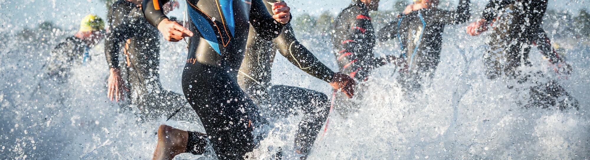 Start of the Ironman Triathlon, Amager Strandpark, Copenhagen, Denmark