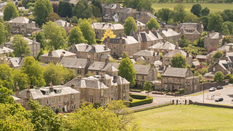 Victorian and Edwardian houses in the King's Park area of Stirling, Scotland, UK