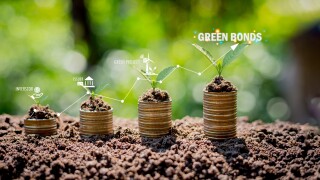 GREEN PROJECT coin stack mechanism gives bond concept Raising funds to support green projects green bond green bond related icons