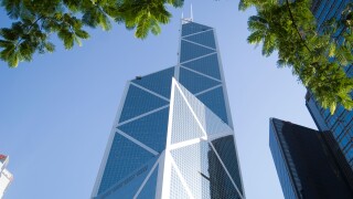 The Bank of China Tower, Sheung Wan, Victoria Harbour, Hong Kong Island, Hong Kong, People's Republic of China. Image shot 2009. Exact date unknown.