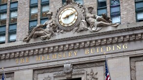 Entrance of The Helmsley building in NYC , manhattan