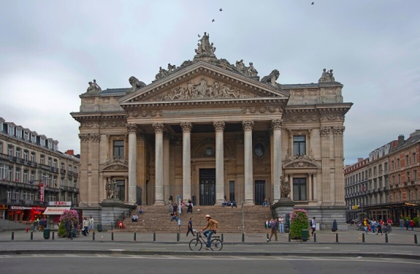 The Belgium Stock Exchange, Bruxelles, Belgium
 
 Photo © Fabio Mazzarella/Sintesi/Alamy Stock Photo *** Local Caption ***