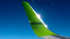 Airplane wing of Air Baltic