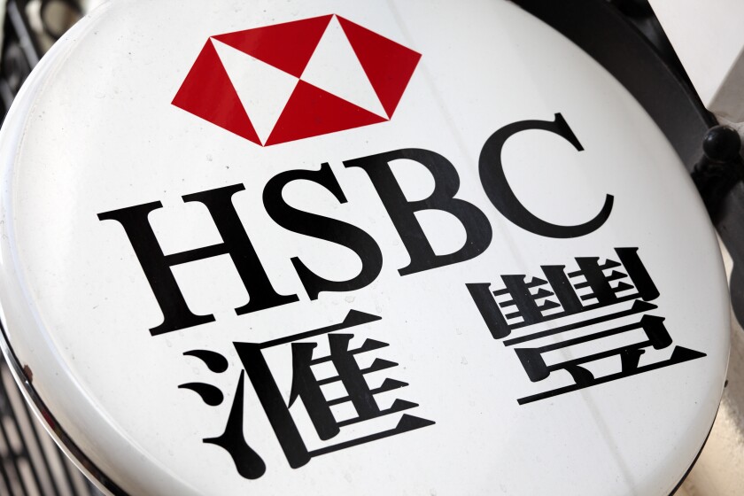 HSBC Bank sign London