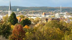 View of west part of Vienna, Austria