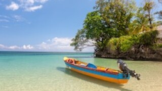 Trinidad, Tobago, Paradise beach, fish boat, Caribbean