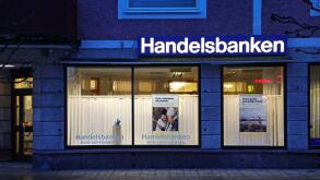 Eksjo, Sweden 20200207 Svenska Handelsbanken AB is a Swedish bank providing universal banking services including traditional corporate transactions, investment banking and trading as well as consumer banking including life insurance. 
Photo Jeppe Gustafss