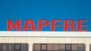 Mapfre logo, sign, Valencia Spain