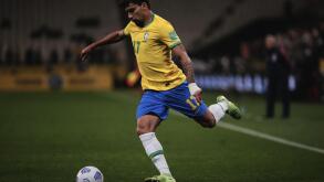 SP - Sao Paulo - 11/11/2021 - WORLD CUP 2022 PLAYOFFS, BRAZIL X COLOMBIA - Lucas Paqueta, Brazil player during a match against Colombia at Arena Corinthians stadium for the 2022 World Cup qualifiers. Photo: Ettore Chiereguini/AGIF/Sipa USA