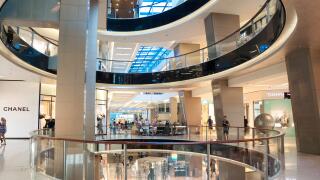 Interior atrium of Westfield Shopping Centre, Bondi Junction, Sydney, New South Wales, Australia