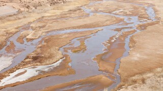 Low river levels in Shanxi province which has suffered desertification and drought brouyght on by climate change.