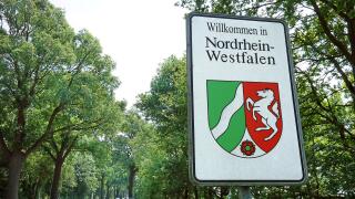 Bordersign of North Rhine-Westphalia (German: Nordrhein-Westfalen) NRW