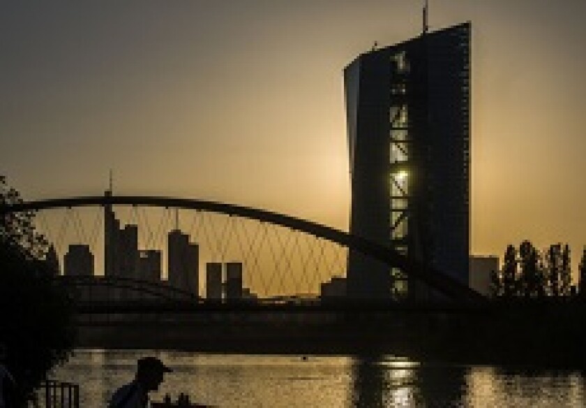 Frankfurt Germany ECB building sunset from PA 230x150