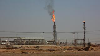 Natural gas production near Marmul, Oman, Arabian Peninsula, Middle East, Asia