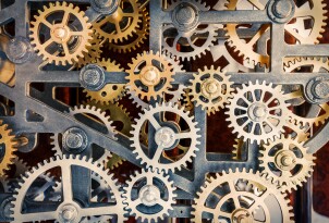 Industrial clock transmission gear set details