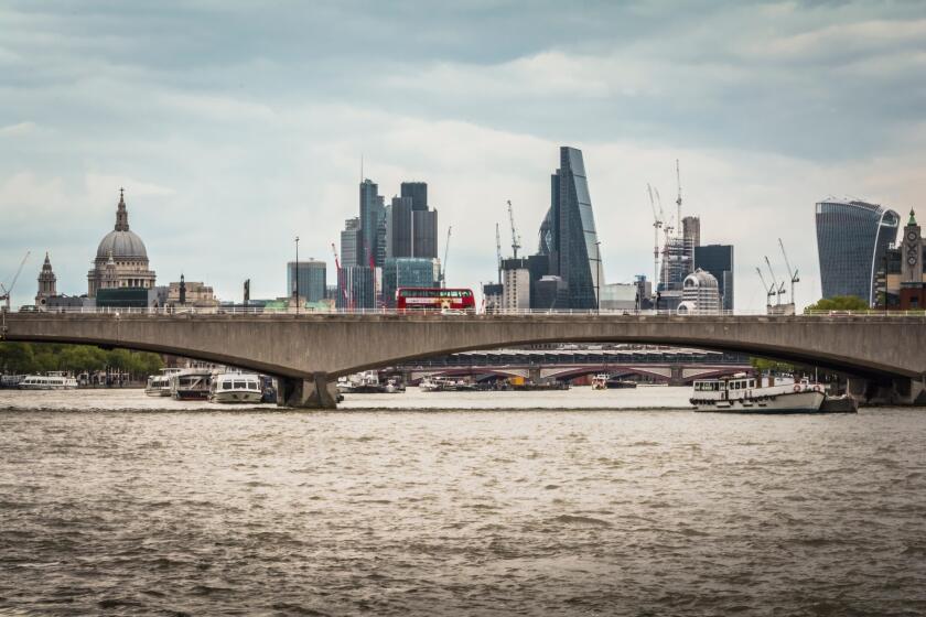 Hungerford Bridge and the South Bank Centre, London, UK
