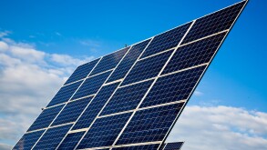 Solar Panel against blue sky