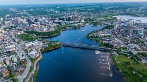 Ottawa and Gatineau aerial view