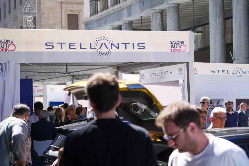Turin, Italy - September 13, 2024: Open-air stand of Stellantis, one of the world's leading car manufacturers, at the Turin Motor Show