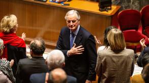 Paris, France, 04/12/2024, Paris, France. 04th Dec, 2024. French Prime Minister Michel Barnier was seen after the discussion of the motion of censure at the National Assembly. The French National Assembly has adopted a motion of censure against Prime Mini