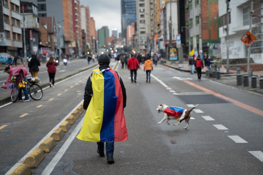 Bogota, Colombia, protest, LatAm, paro, 575