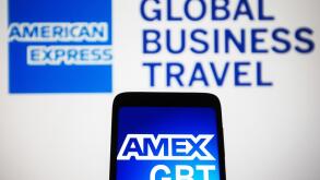 Ukraine. 03rd Dec, 2021. In this photo illustration, American Express Global Business Travel (GBT) or AmEx Global Business Travel logo is seen displayed on a smartphone and a computer screen. Credit: SOPA Images Limited/Alamy Live News