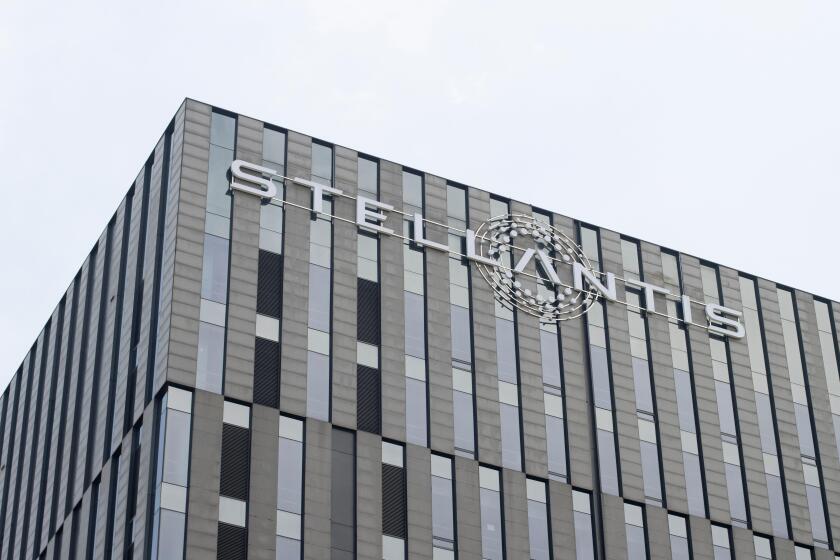 Exterior view of the Stellantis Shanghai office in China, seen on June 28, 2023.