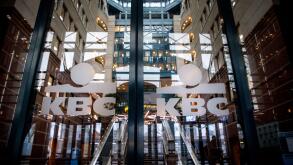 Brussels, Belgium. 13th Feb, 2025. This picture shows the headquarters of the KBC Group financial institute in Brussels on Thursday 13 February 2025. BELGA PHOTO HATIM KAGHAT Credit: Belga News Agency/Alamy Live News