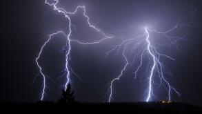 thunder storm on a dark night